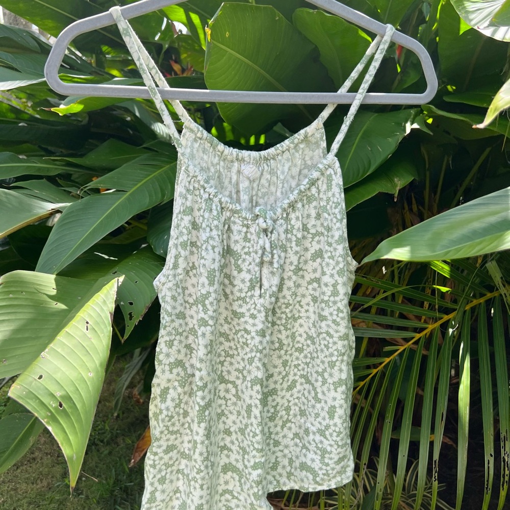 Floral Green Women's Top